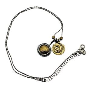 Silpada N3338 Sterling Silver 925 & Brass Dawn to Dusk Pendant Necklace